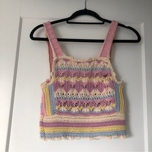 Pastel Knit Tank | Size Small | Zara